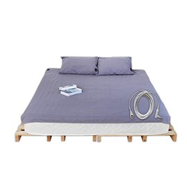 CONDUCTIVE Brand Grounding Flat Bed Sheet with Grounded Connection Cable ( 80 x 76 inch , Grey Color ) User for Wellness Benefits Sleep