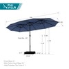 PHI VILLA 15'x9' Extra Large Patio Umbrella (Base Included) Rectangular