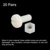 sourcing map 20 Pairs Nylon Screw Nut Assortment, M8x20mm Slotted