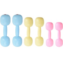 3 Pairs Kids Dumbbells, Plastic Toddler Weight Set with Refillable Water/Sand Holes, Non-Slip Grip Practical Kids Weight for Gym Workout Toy Toddler Dumbbells Set