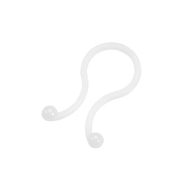 sourcing map Twist Lock Cable Ties Nylon U Shape Space Saving White 12.2 mm Diameter Pack of 50