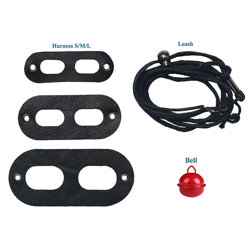 3 Packs Bearded Dragon Harness and Leash Adjustable(S,M,L) - Soft