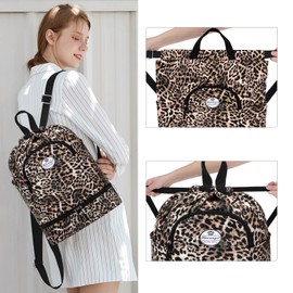 HUA ANGEL Unisex Drawstring Backpack Sports Gym Bag Drawstring Bag Weekend Daypack With Shoe Compartment for Women Men Basketball Football Outdoor Fitness Yoga Swimming Beach