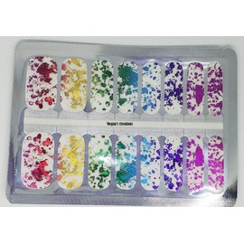 Colorful Splat Paint Nail Polish Wraps - Nail Polish Strips