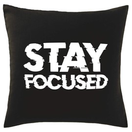 Hippowarehouse Stay focused Printed bedroom accessory cushion cover case 41x41cm