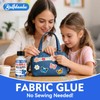 Fabric Glue Permanent, Washable Clear Glue for Clothing Patch, Liquid,