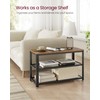 VASAGLE 3-Tier Shoe Rack, Shelf Storage Bench with Metal Mesh