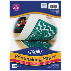 UCreate Printmaking Paper, White, 9" x 12", 100 Sheets
