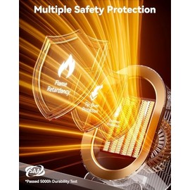 QQT Space heater,Corded Portable PTC Ceramic Space Heater for Indoor Use,Quiet Desk Heater for Office,Energy-Saving Bathroom Heater,Tipping and Overheating Protection,Dumping Shutdown,White