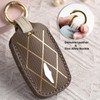 OLLEN NO-Screws Premium Leather Key Fob Cover, Fit for Genesis