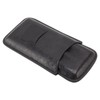 Leather Cigar Case Portable 3 Finger Cigar Humidor Carrying Case