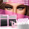 YIDUO Lashes Clusters Kit 200D+300D+Spikes+Bottom Cluster Lash Extensions Kit with