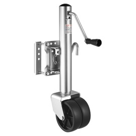 VEVOR Trailer Jack with Wheel, 1500 lbs Load Capacity, Heavy Duty Swivel Boat Trailer Jack with PP Single Wheel & Ergonomic Handle, 12-inch Lift, Fit for RVs, Boats, Horse Trailers, Utility Trailers