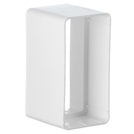 Steinberg14 White 220x55mm | 8x2 inch Flat Ducting Connector - Rectangular Straight Joint