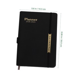 Operitacx Meeting Notebook Meeting Notebook Notebooke The Notebook Book Notes Electronic Hardback Edition Hour Planner for Students Planner and Magazines Faux Leather Black