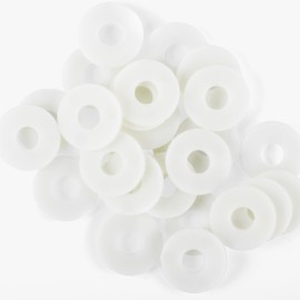 Large Plastic Washers DIN 9021 - M4-50 Pieces - Washers with Large Outer Diameter - High-Quality PA Nylon Body Washers - Plastic Washers - Polyamide U Washers (50, M4)