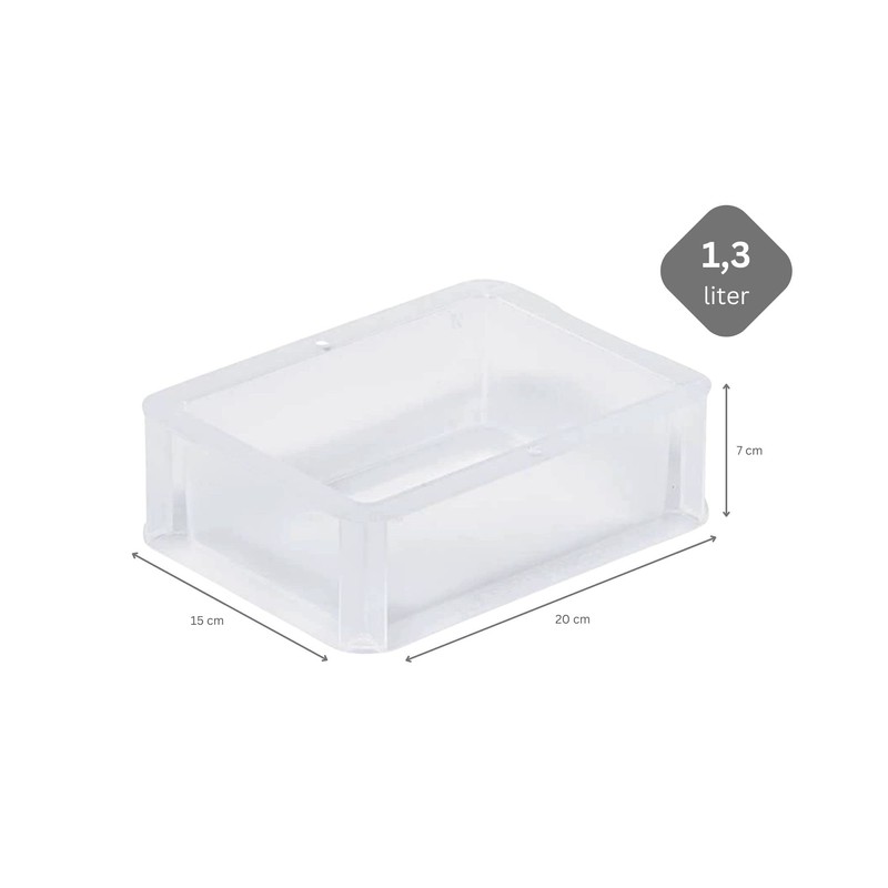 PROREGAL SuperSparSet 20 x Transparent Euro Containers BasicLine with Closed