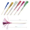 Kingsie 100 Pcs Cocktail Picks Disposable Bling Fringe Fruit Picks