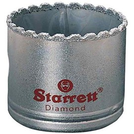 Starrett Diamond Grit Hole Saw - Ideal for Drilling Small Diameter Holes - 15/16" Diameter, 1-5/8" Cutting Depth, 1/2-20 Thread Size, XA1 Arbor, Silver - ?KD1056-N