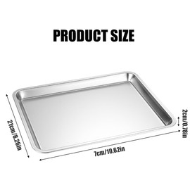 Baking Tray, 1 Piece Brownie Tin, Rectangular Bread pan, Non Stick Coated Carbon Steel, 27cm x 21cm x 2cm, Ideal for Bread, Loaves, Cakes and Bakes. Dishwasher, Fridge and Freezer Safe