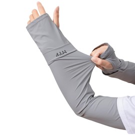 Yogwoo Arm Cover, Ice Silk, Non-Slip, Cooling Sensation to -5°C, UV Protection, UPF 50+, Sweat Absorbent, Quick Drying, Cool, Elastic, Breathable, Sports, One Size Fits Most, UV Protection, Sunburn