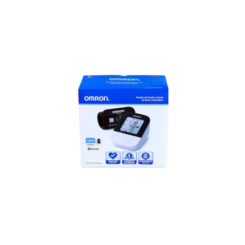 OMRON Baumanómetro digital de brazo 7156T con Bluetooth y brazalete
