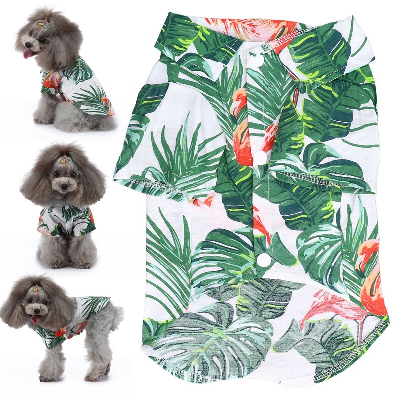 Pet Hawaiian Shirt Hawaiian Style Dog Summer T Shirt Suitable