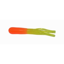 Big Bite Baits 15CRTU04 Crappie Tube Orange/Chartreuse, 1.5"