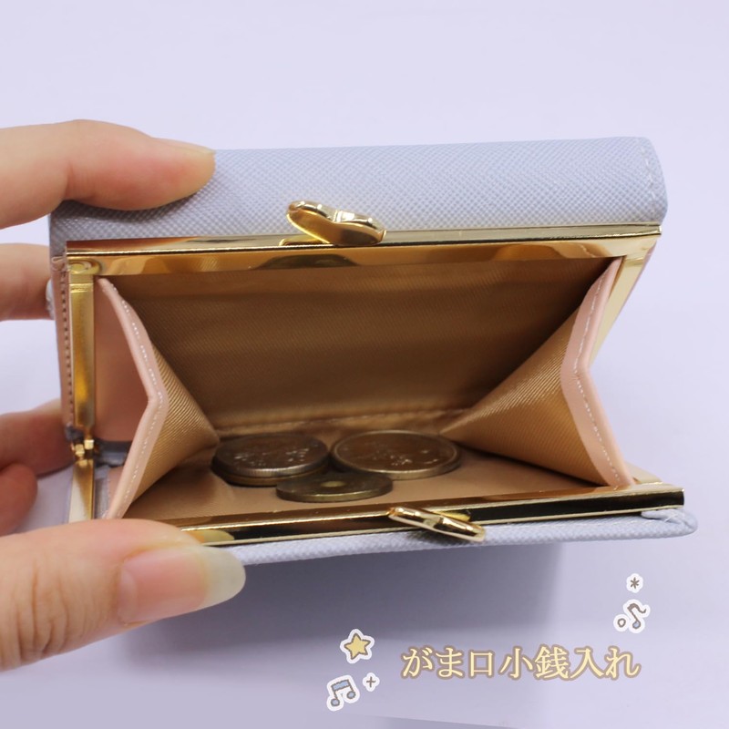 Libetter Women's Cute Trifold Coin Purse Ribbon Wallet for Girls,