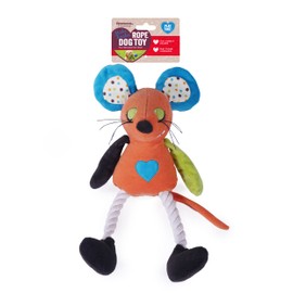 Rosewood Mr Twister Millie Mouse Dog Toy, orange/blue/brown/yellow