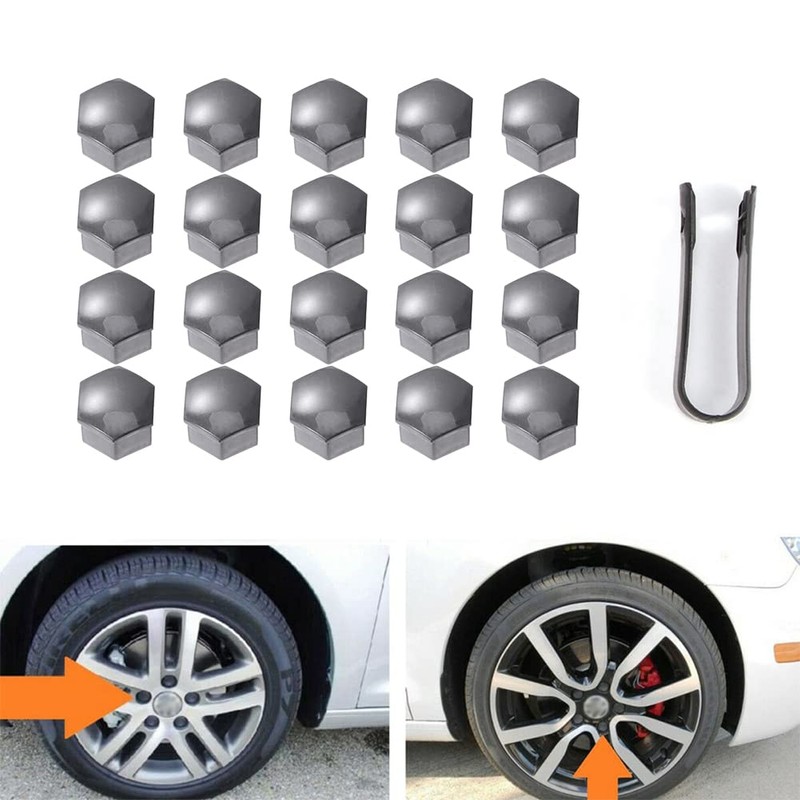 19 mm nut covers, 20 pieces wheel nut caps 19