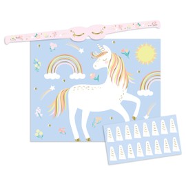 Unique 80773 Magical Game for 16 Players-Dainty Unicorn Party-1 Count (Pack of 1), Multicolor