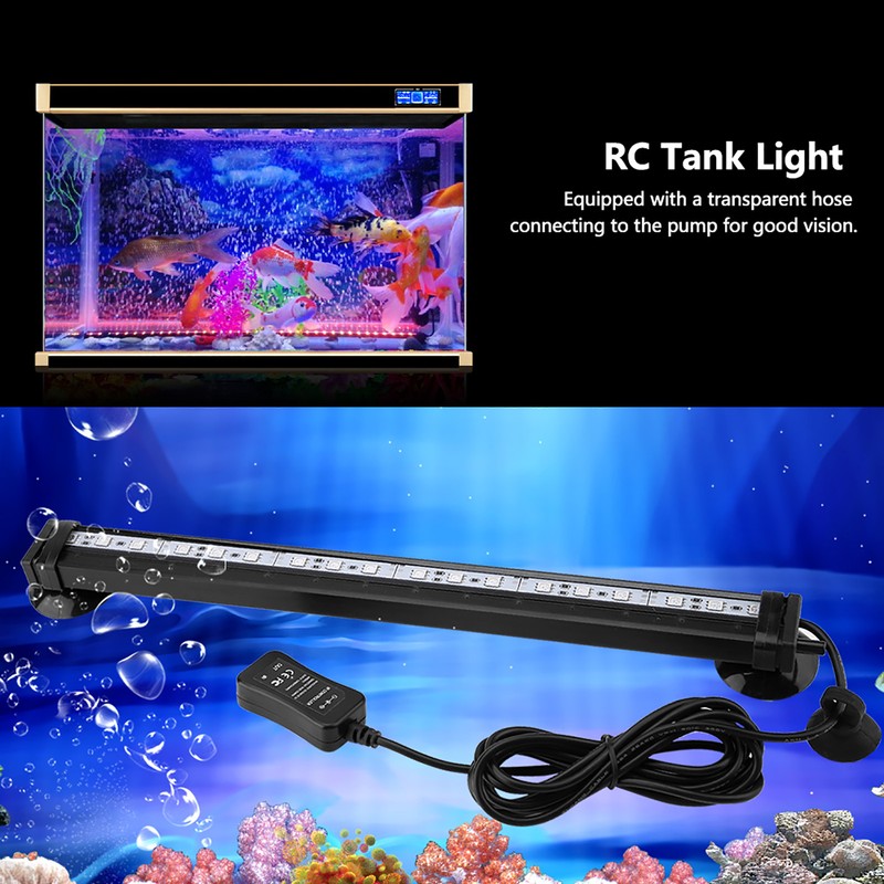 Fish Tank Bubble Light Underwater Led Light with Remote Control