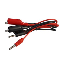 PeakTech 7035 Crocodile Clips Test Leads for Multimeter and Laboratory Power Supplies, 110 cm Test Leads with Banana Plugs as Accessories for Measuring Devices, 4 mm Measuring Cable with Laboratory