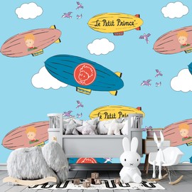 EGD The Little Prince Wallpaper | Peel and Stick Room Decor | Self Adhesive Wallpaper | Wall Paper Decor Living Room | Wall Decal for Interior Design (8 Panels of Wide 24"x 120" Height)