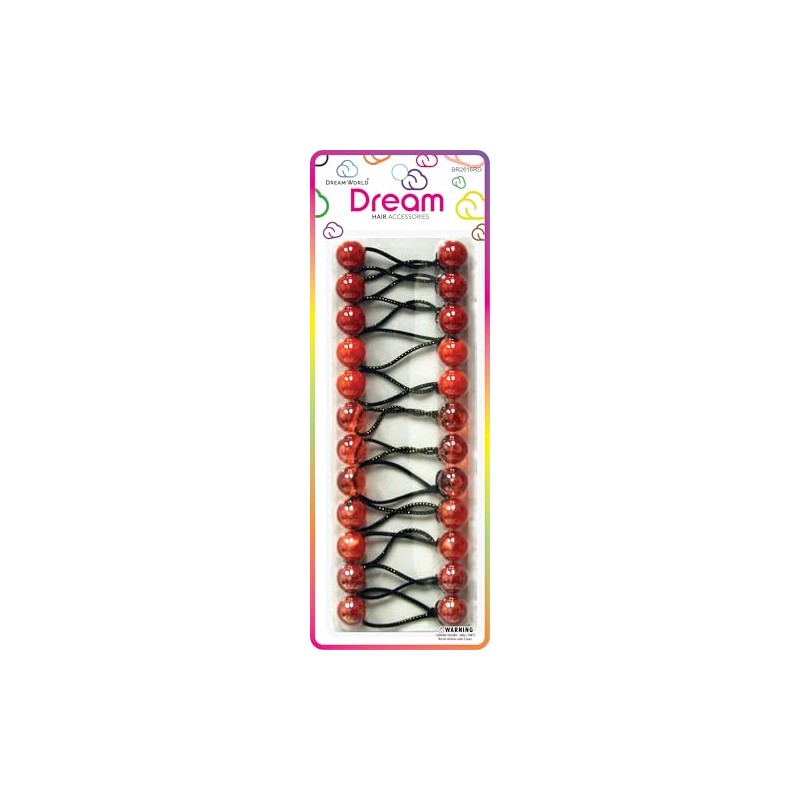 Dream World Ponytail Holder 16 MM Bead Assorted Shades of