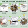 Electric-Herb-Grinder-Large-3.4oz-USB Rechargeable, 3.5'' Powerful Grinder for Dry and Fresh Herbs
