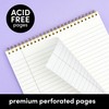 PAPERAGE Top Bound Spiral Notebook, 3 Pack, Lined Notepad, (Light