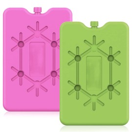 JOKILY Pack of 2 Ice Packs Cool Bag, Ice Pack, Reusable Ultra Thin Cooling Element for Lunch, Ice Packs for Cool Bag, Cool Box, Extra Thin, Long Cooling Performance for Travel, Camping (B)