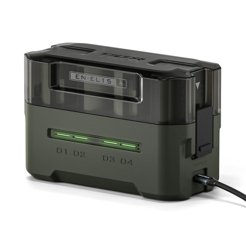 TILTA TBC-EL15-GN Portable 4-Way Charger for EN-EL15 Green