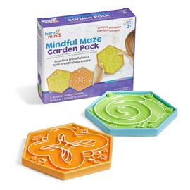 Learning Resources Mindful Maze Garden Pack, Finger Labyrinth for Kids, Mindfulness for Kids, Sensory Play Therapy Toys, Calm Down Corner Supplies, Social Emotional Learning Activities (Set of 2)