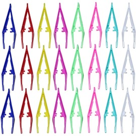 Abaodam Pinzas Ceja de Plástico para Cejas, Kit de Cuidado y Maquillaje, 30 Piezas Pp para Sujetar Vellos Finos y Recortar en Casa Estilo Aleatorio