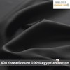 Black Duvet Cover Set King Size 100% Egyptian Cotton 3Pcs