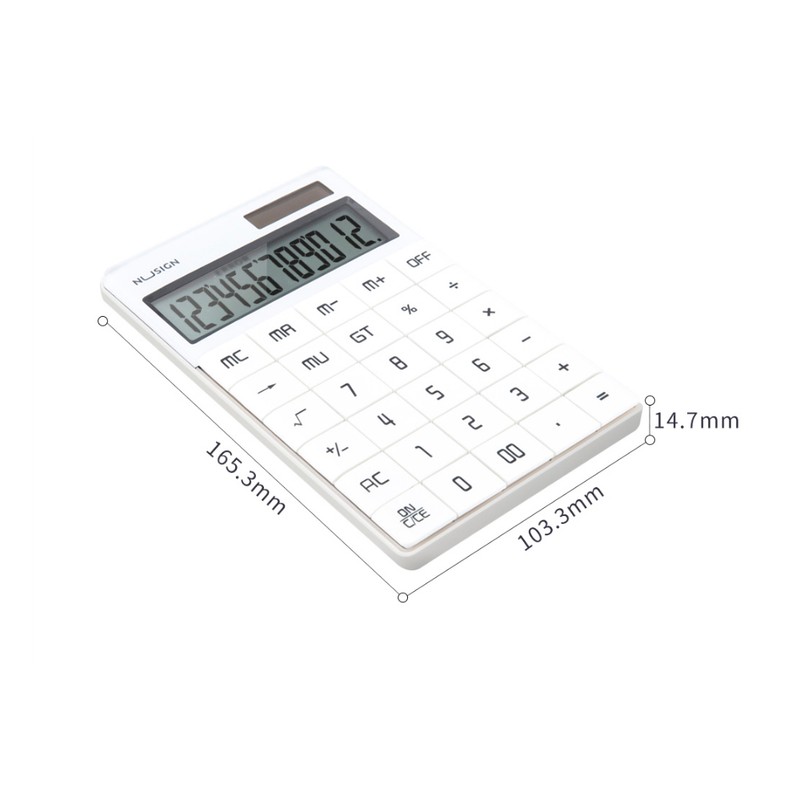 NUSIGN Calculator Widescreen Dual Power Supply School Student Teaching Stationery