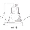 Toshiba Downlight LEDD28013 Embedded Hole Diameter 3.9 inches (100 mm),