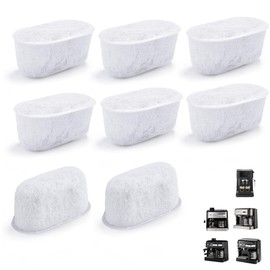 7313285779 Coffee Filter Replacement for Delonghi Espresso Machine, Activated Charcoal Water Filter,8 Pack, 1.85x0.79x0.98in, Compatible with Delonghi Coffee Maker