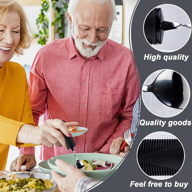 5-Piece Parkinson Cutlery, Adaptive Utensils, Adaptive Cutlery Set for Parkinson