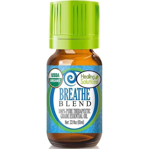 Healing Solutions Oils Blends 10ml - Breathe Blend Essential Oil - 0.33 Fluid Ounces