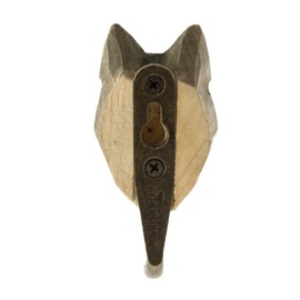 WILDLIFEGARDEN Wildlife Garden WG505 Wolf Hook - Hand Carved Animal Hook Made of Wood and Metal - European Animals Collection
