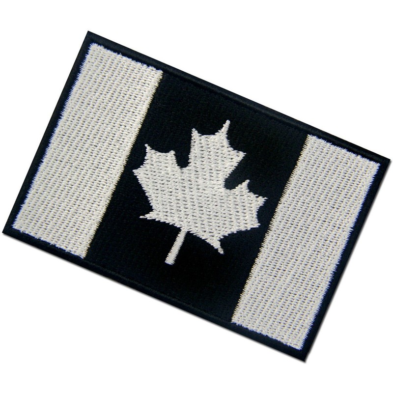 Tactical Canada Flag Embroidered Patch Canadian Maple Leaf Iron On